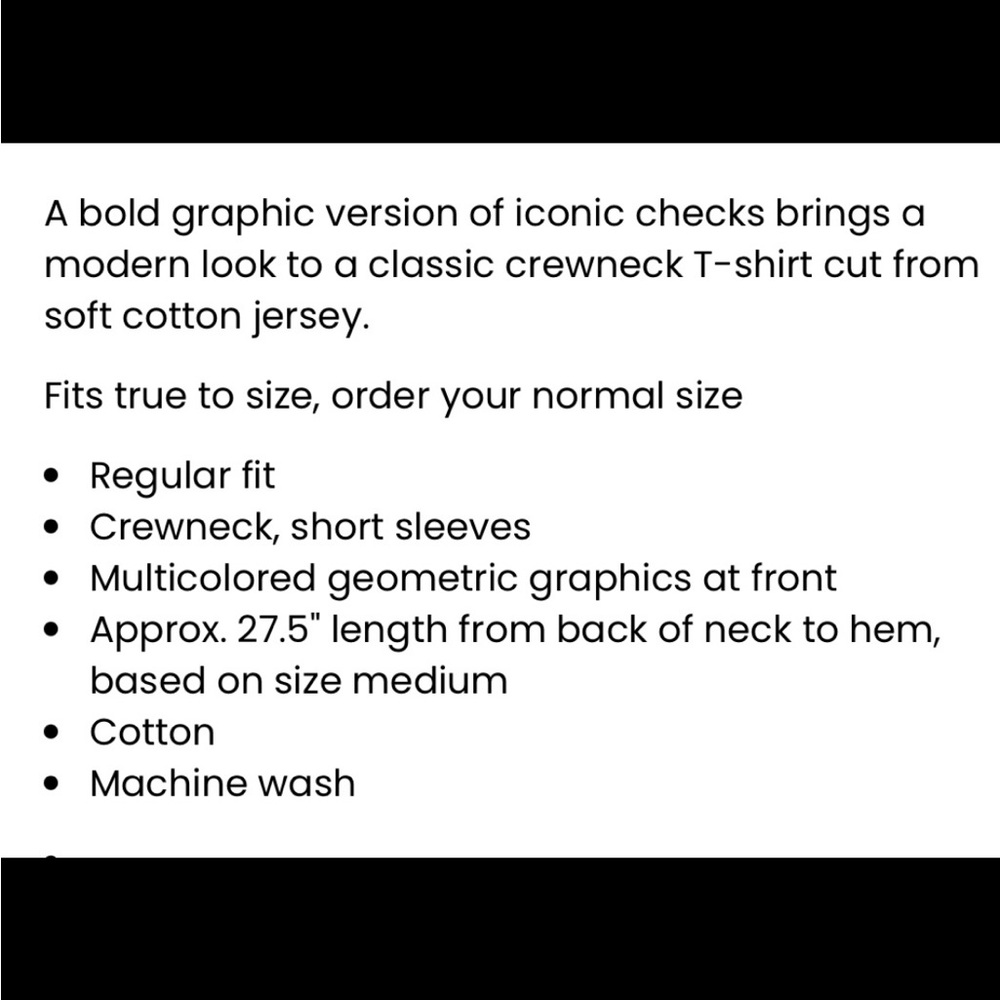 BURBERRY WILMORE GEOMETRIC PRINT
MEDIUM UNISEX PIT 20 L 26 NO SIGNS OF WEAR NICE - Picture 11 of 16